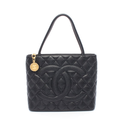復刻トート ハンドバッグ トートバッグ キャビアスキン ブラック ゴールド金具 シャネル バッグ CHANEL