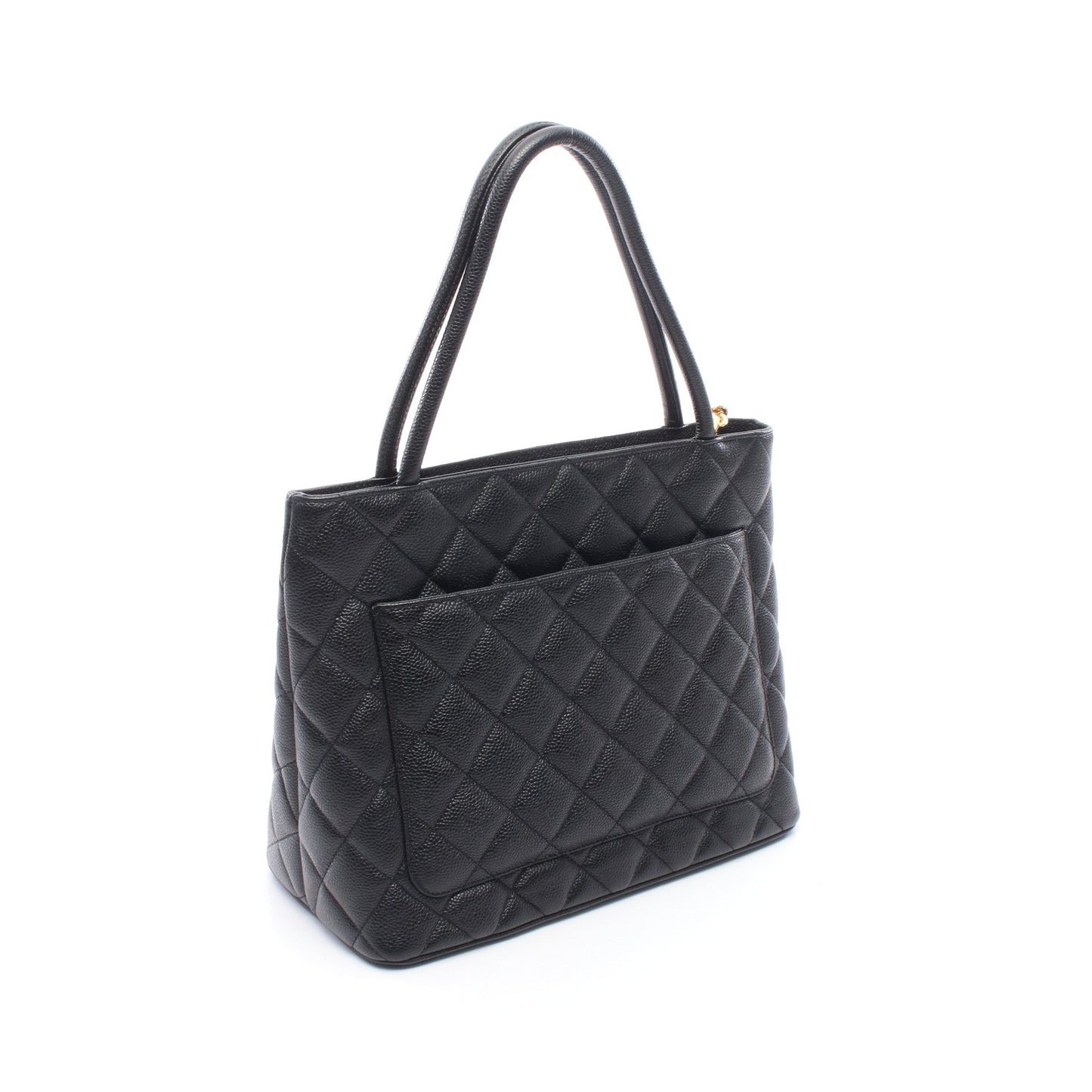 復刻トート ハンドバッグ トートバッグ キャビアスキン ブラック ゴールド金具 シャネル バッグ CHANEL