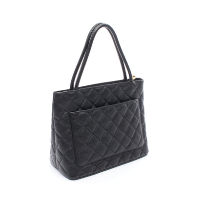 復刻トート ハンドバッグ トートバッグ キャビアスキン ブラック ゴールド金具 シャネル バッグ CHANEL