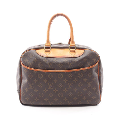 ドーヴィル ボーリングヴァニティ モノグラム ハンドバッグ PVC レザー ブラウン ルイヴィトン バッグ LOUIS VUITTON