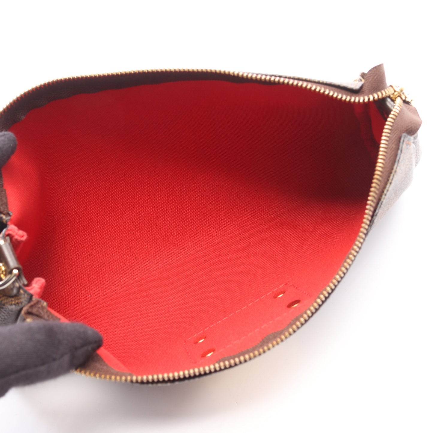 エヴァ ダミエエベヌ 2WAY チェーンハンドバッグ PVC レザー ブラウン ルイヴィトン バッグ LOUIS VUITTON