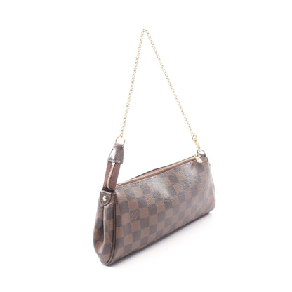 エヴァ ダミエエベヌ 2WAY チェーンハンドバッグ PVC レザー ブラウン ルイヴィトン バッグ LOUIS VUITTON