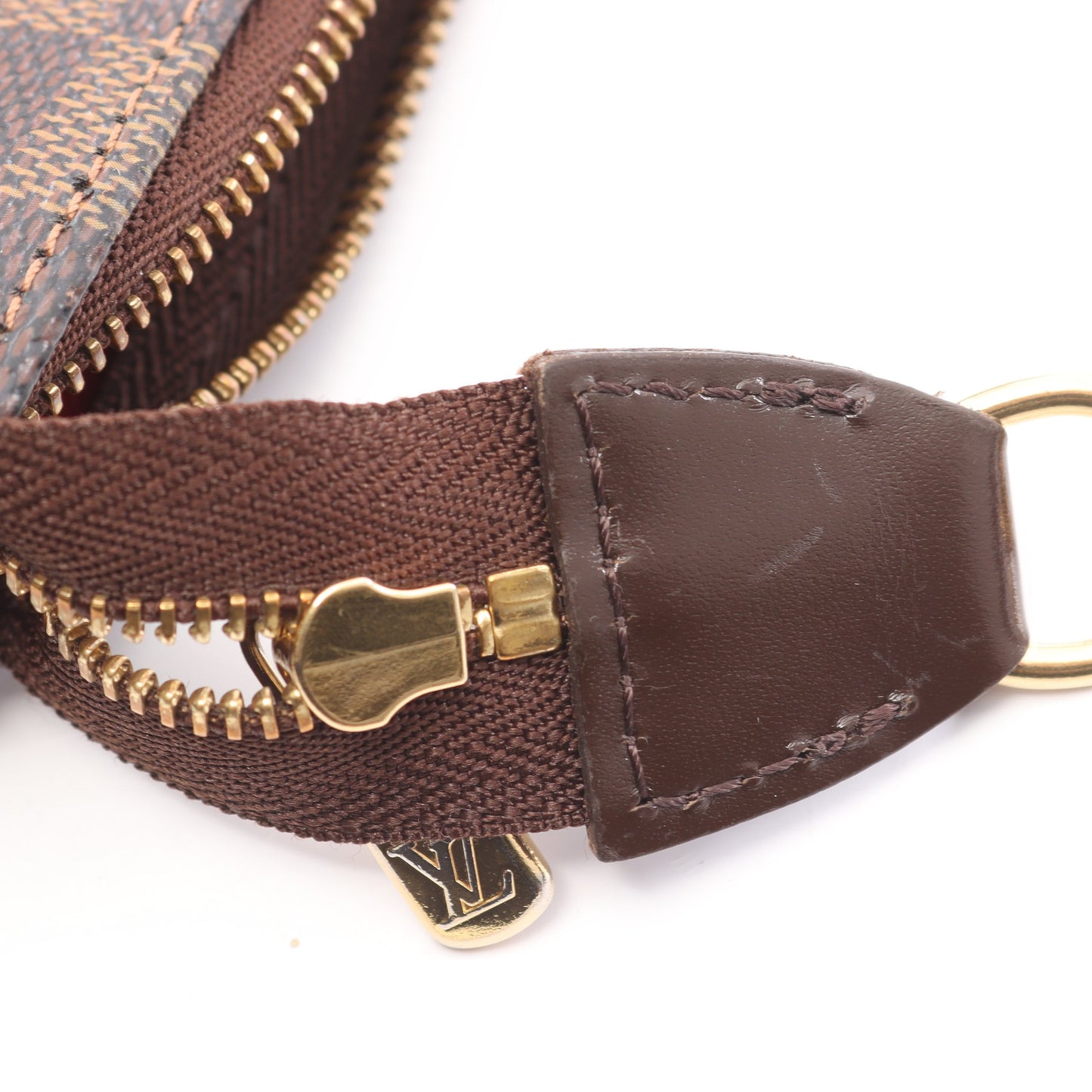エヴァ ダミエエベヌ 2WAY チェーンハンドバッグ PVC レザー ブラウン ルイヴィトン バッグ LOUIS VUITTON