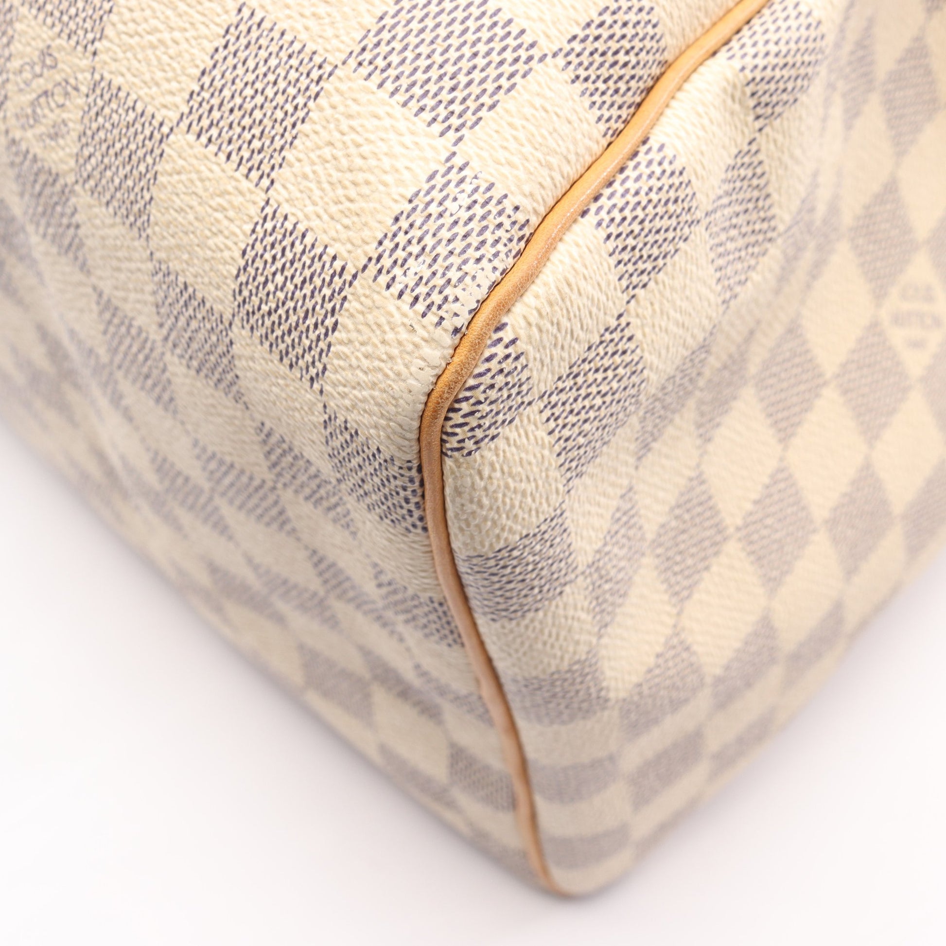 スピーディ30 ダミエアズール ハンドバッグ PVC レザー ホワイト ルイヴィトン バッグ LOUIS VUITTON