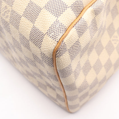 スピーディ30 ダミエアズール ハンドバッグ PVC レザー ホワイト ルイヴィトン バッグ LOUIS VUITTON