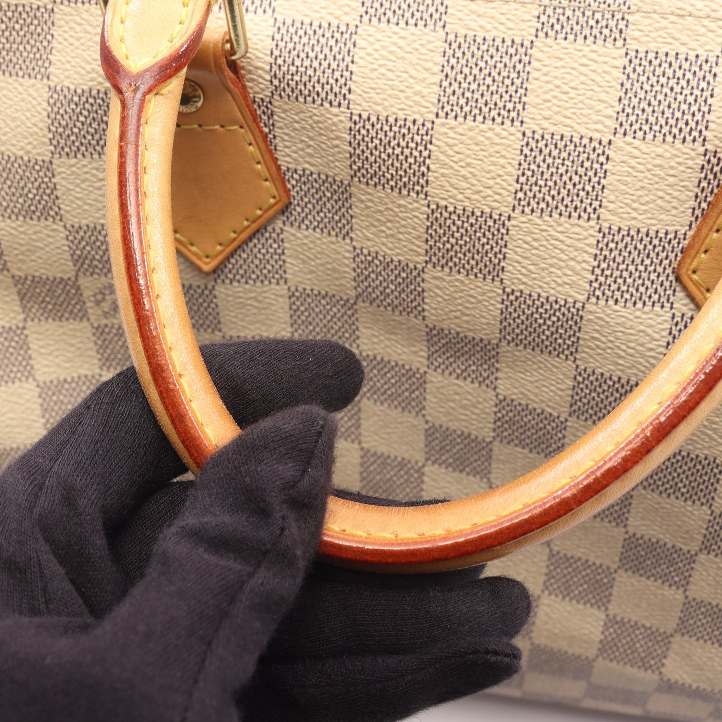 スピーディ30 ダミエアズール ハンドバッグ PVC レザー ホワイト ルイヴィトン バッグ LOUIS VUITTON