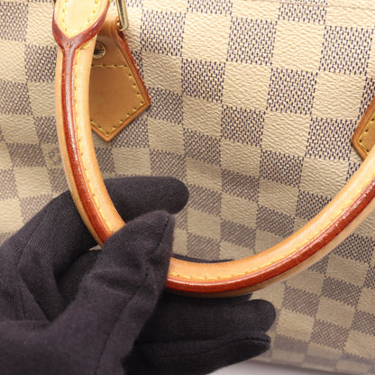 スピーディ30 ダミエアズール ハンドバッグ PVC レザー ホワイト ルイヴィトン バッグ LOUIS VUITTON