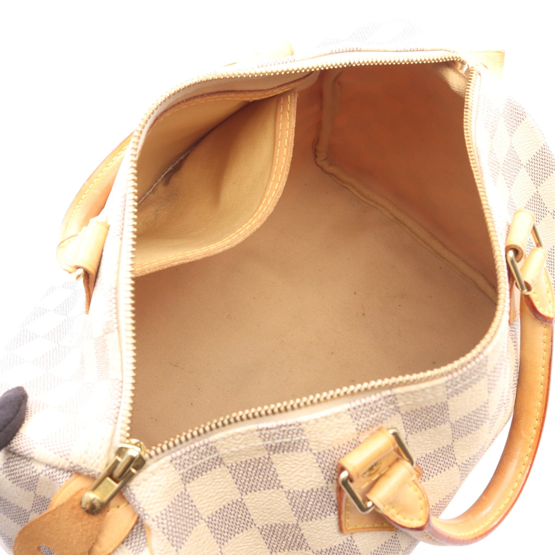スピーディ30 ダミエアズール ハンドバッグ PVC レザー ホワイト ルイヴィトン バッグ LOUIS VUITTON