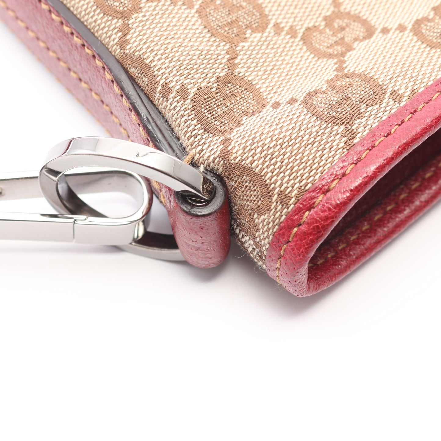 GGキャンバス ショルダーバッグ キャンバス レザー ベージュ ボルドー グッチ バッグ GUCCI