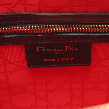 レディディオール ラージ カナージュ 2WAY ハンドバッグ レザー ブラック クリスチャンディオール バッグ Christian Dior