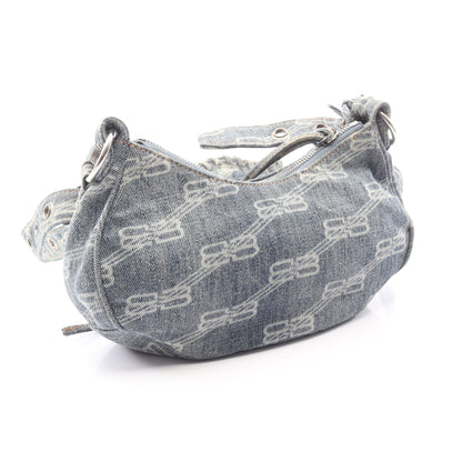 LE CAGOLE XS ル カゴール ショルダーバッグ デニム ブルー バレンシアガ バッグ BALENCIAGA