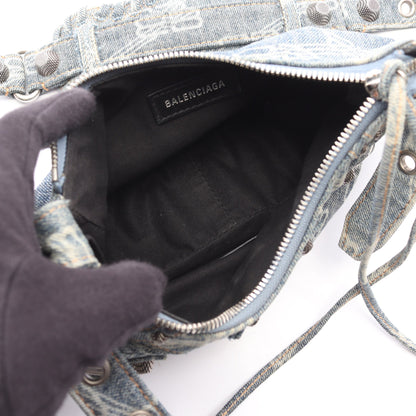 LE CAGOLE XS ル カゴール ショルダーバッグ デニム ブルー バレンシアガ バッグ BALENCIAGA
