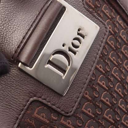 ストリートシック トロッター ハンドバッグ トートバッグ キャンバス レザー ダークブラウン クリスチャンディオール バッグ Christian Dior