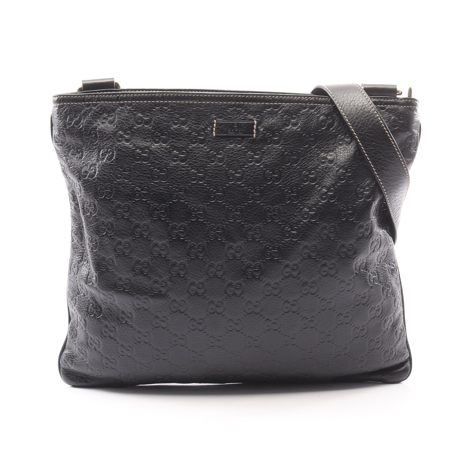 グッチシマ ショルダーバッグ レザー ブラック グッチ バッグ GUCCI