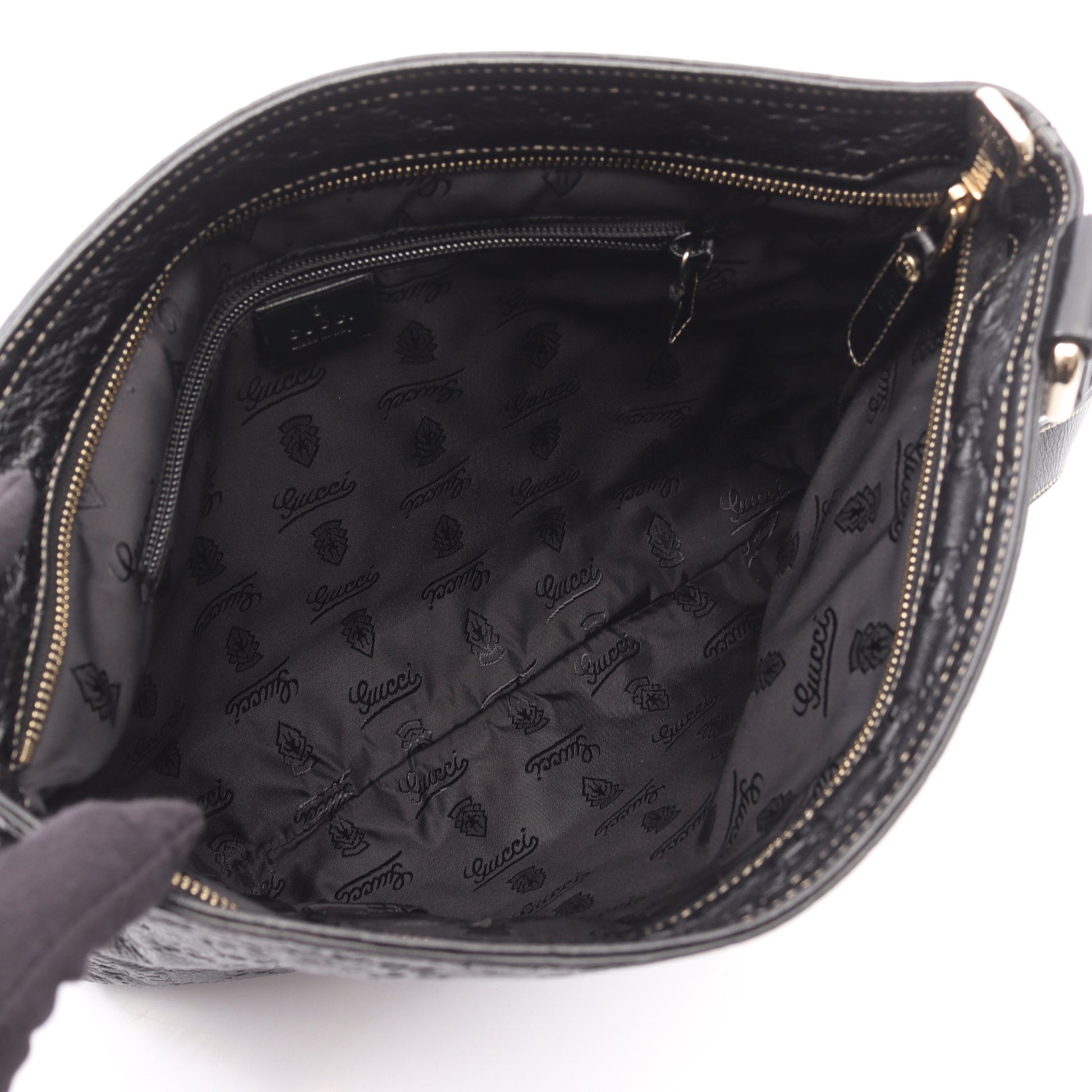グッチシマ ショルダーバッグ レザー ブラック グッチ バッグ GUCCI
