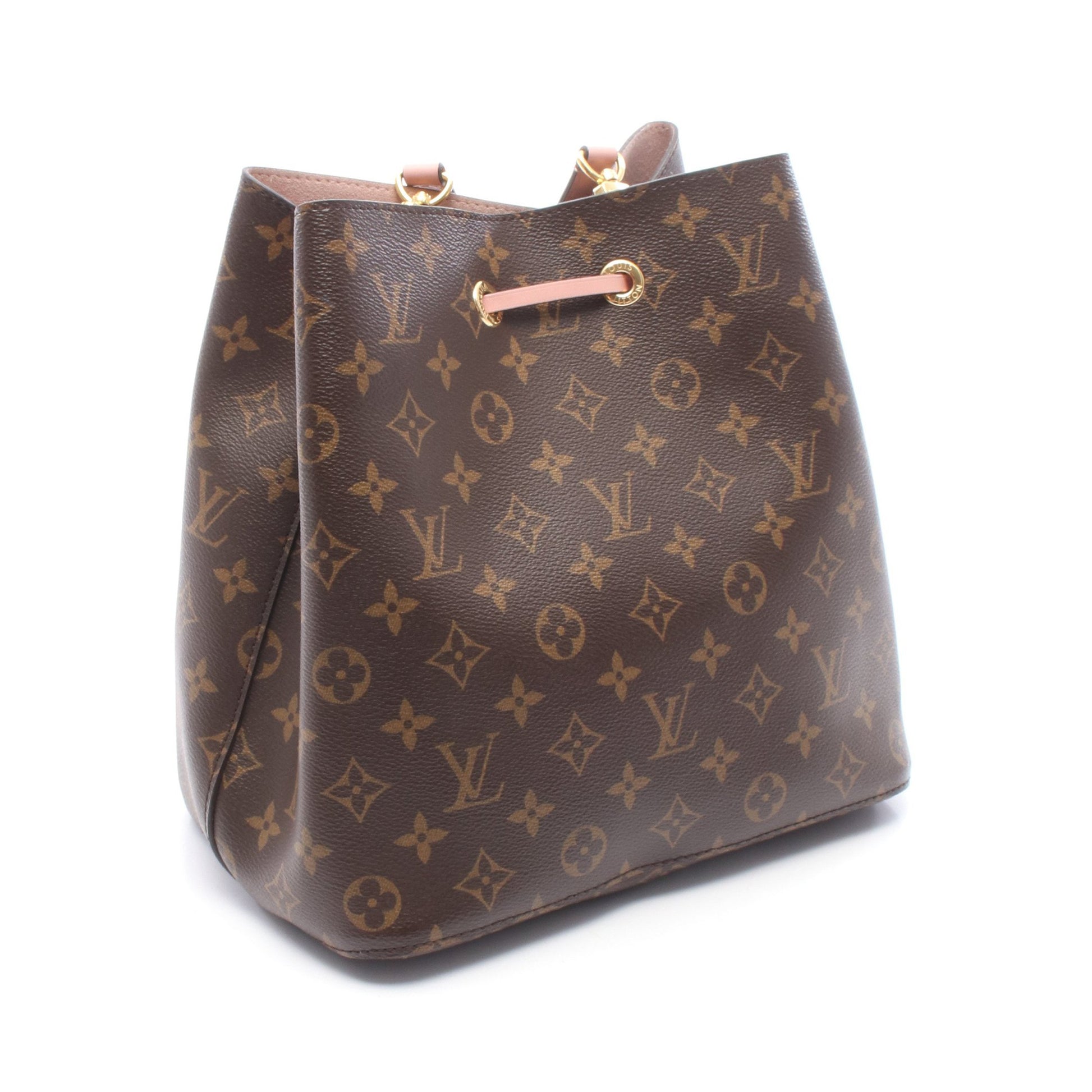 ネオノエ モノグラム ローズプードル ショルダーバッグ PVC レザー ブラウン ライトピンク ルイヴィトン バッグ LOUIS VUITTON