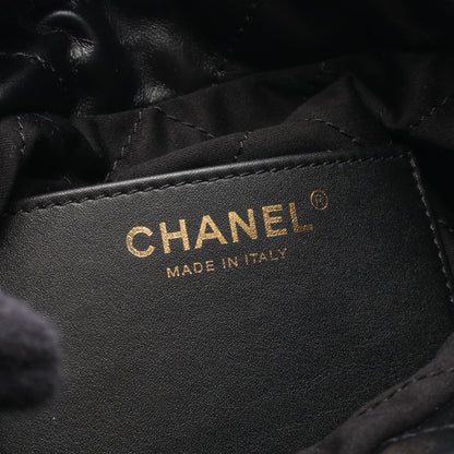 CHANEL 22 ミニ チェーンショルダーバッグ レザー ブラック ゴールド金具 シャネル バッグ CHANEL
