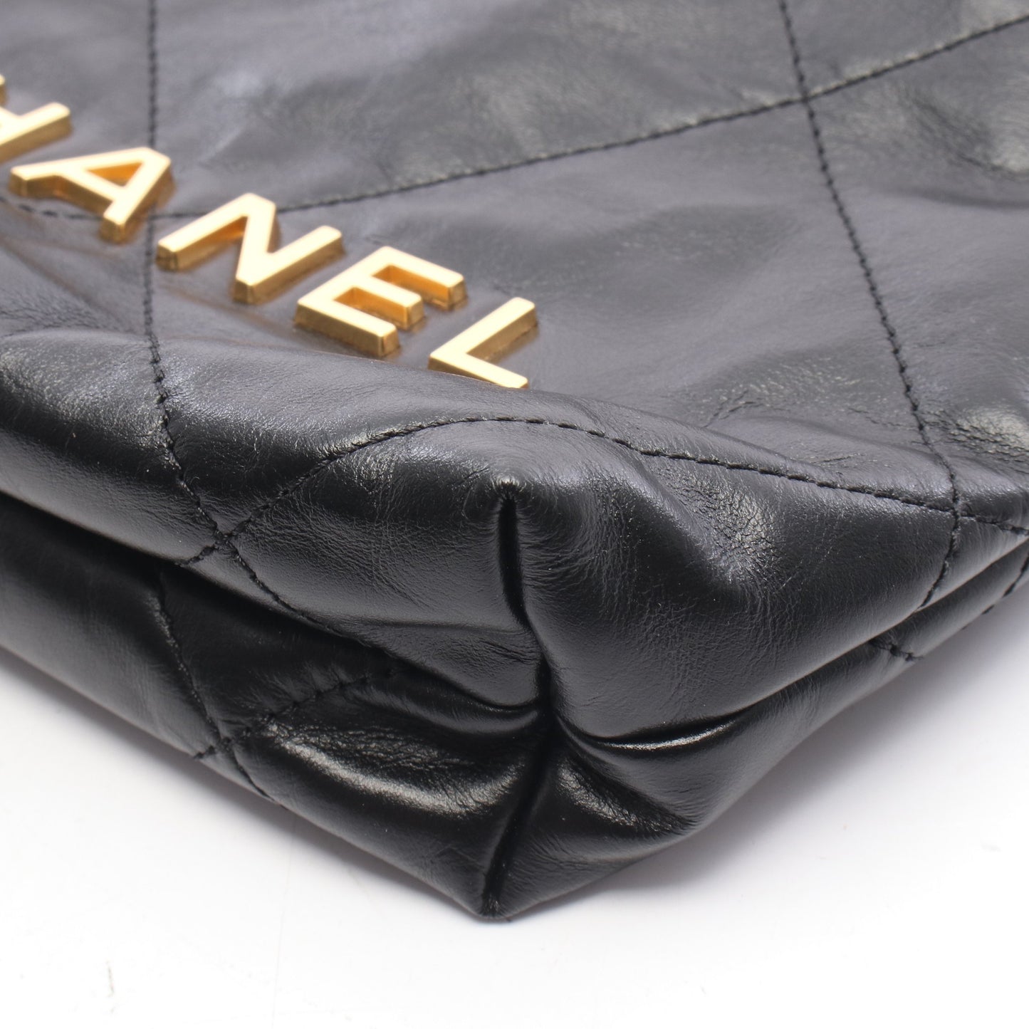CHANEL 22 ミニ チェーンショルダーバッグ レザー ブラック ゴールド金具 シャネル バッグ CHANEL