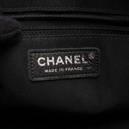シェブロン Vステッチ タッセル チェーンショルダーバッグ ラムスキン ブラック シルバー金具 シャネル バッグ CHANEL