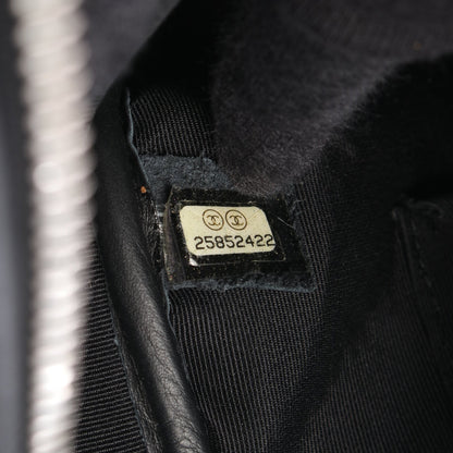 シェブロン Vステッチ タッセル チェーンショルダーバッグ ラムスキン ブラック シルバー金具 シャネル バッグ CHANEL
