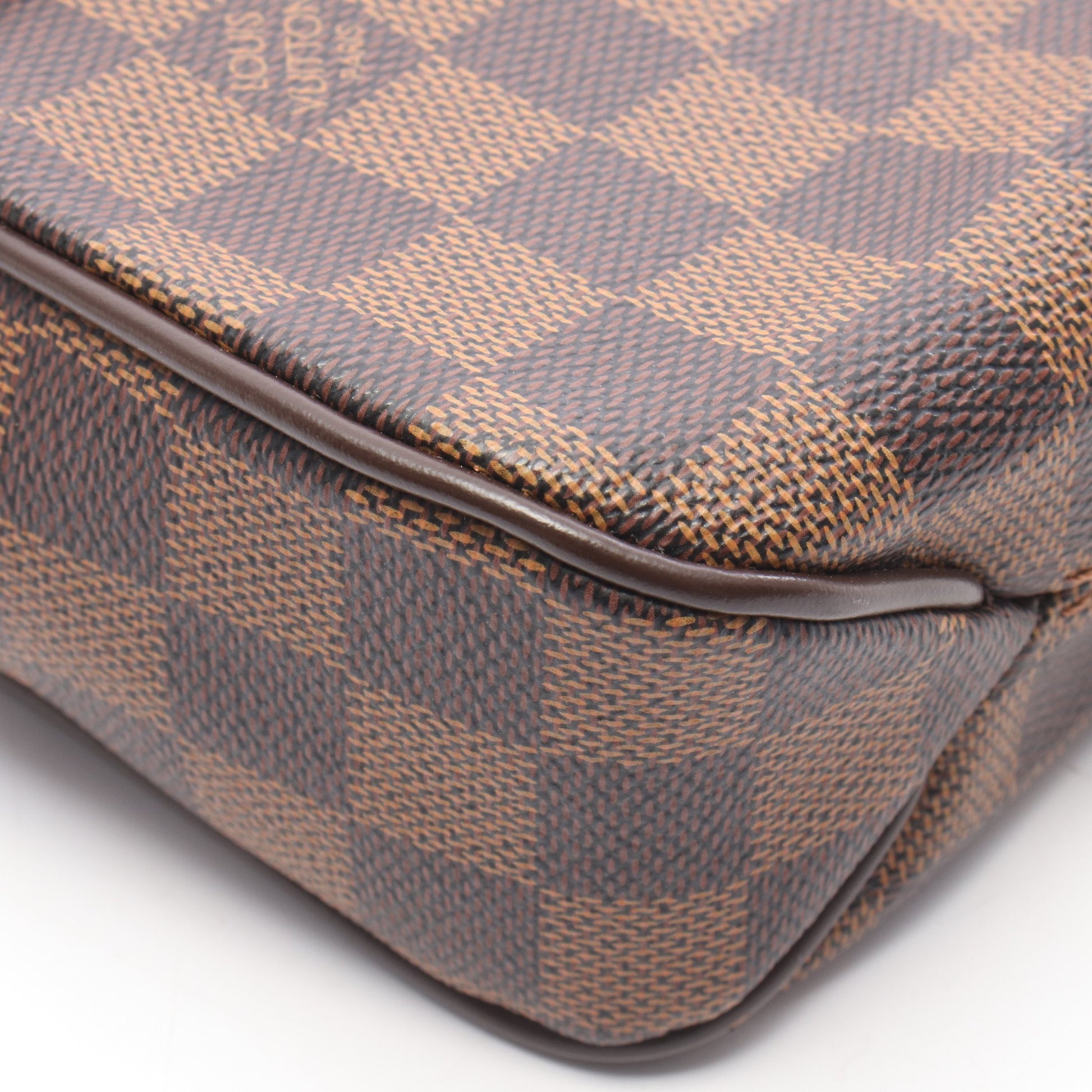 ポシェット サンポール ダミエエベヌ セカンドバッグ PVC レザー ブラウン ルイヴィトン バッグ LOUIS VUITTON