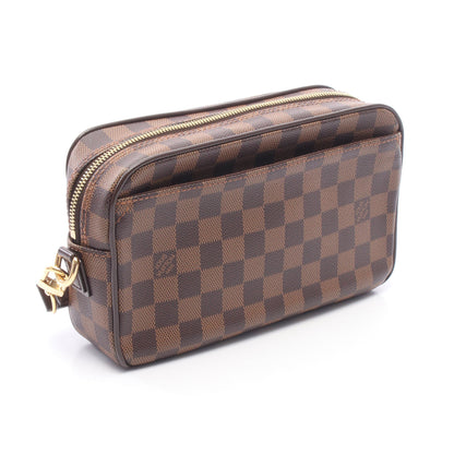 ポシェット サンポール ダミエエベヌ セカンドバッグ PVC レザー ブラウン ルイヴィトン バッグ LOUIS VUITTON