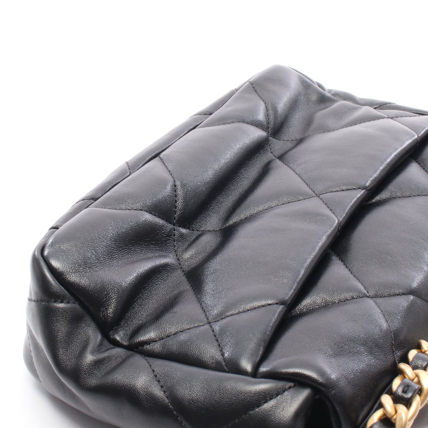 19 ディズヌフ マトラッセ 2WAY チェーンショルダーバッグ レザー ブラック ゴールド金具 シャネル バッグ CHANEL