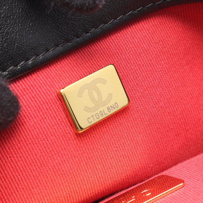 19 ディズヌフ マトラッセ 2WAY チェーンショルダーバッグ レザー ブラック ゴールド金具 シャネル バッグ CHANEL