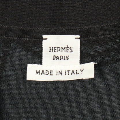 Palefroi Remix カーディガン カシミヤ シルク ナイロン ブラック ダークグレー エルメス トップス HERMES
