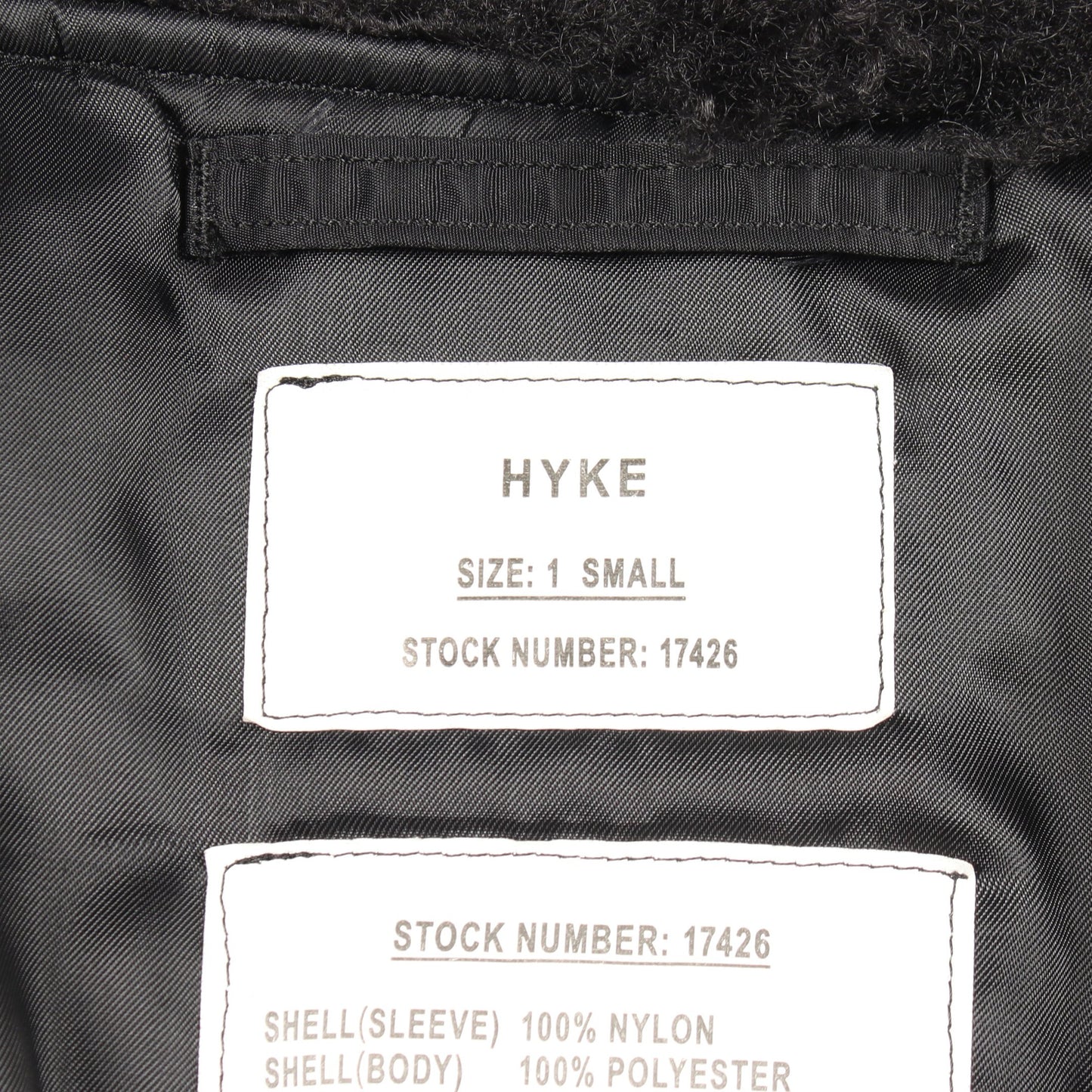 FAUX SHEARING TYPE MA-1 切替 中綿 ジャケット ナイロン ブラック ハイク