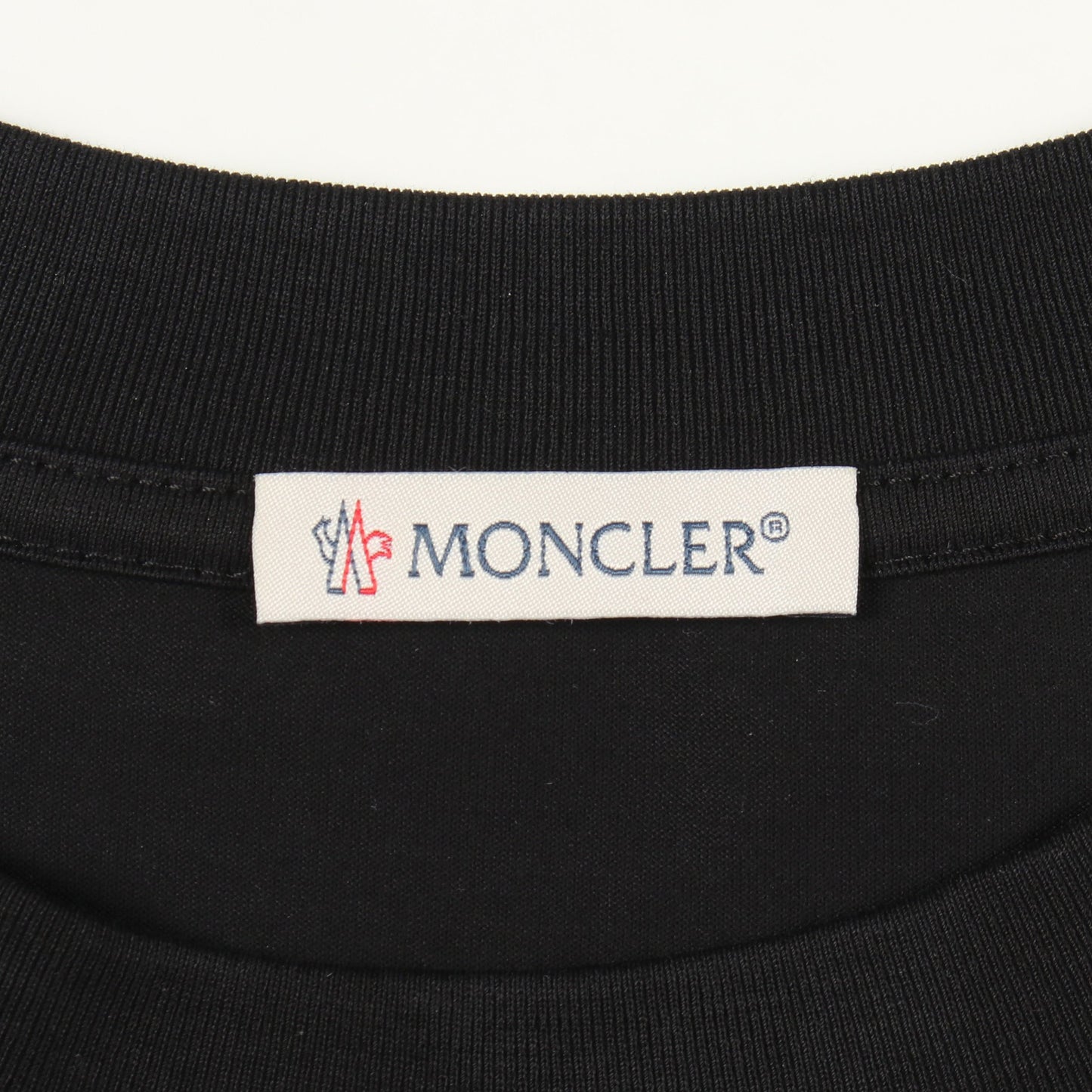 スパンコールロゴ クロップド 半袖Tシャツ コットン ブラック モンクレール トップス MONCLER