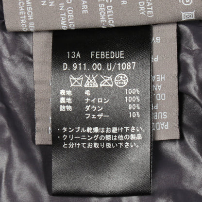 FEBEDUE フード付き ダウンベスト ウール グレー デュベティカ アウター DUVETICA