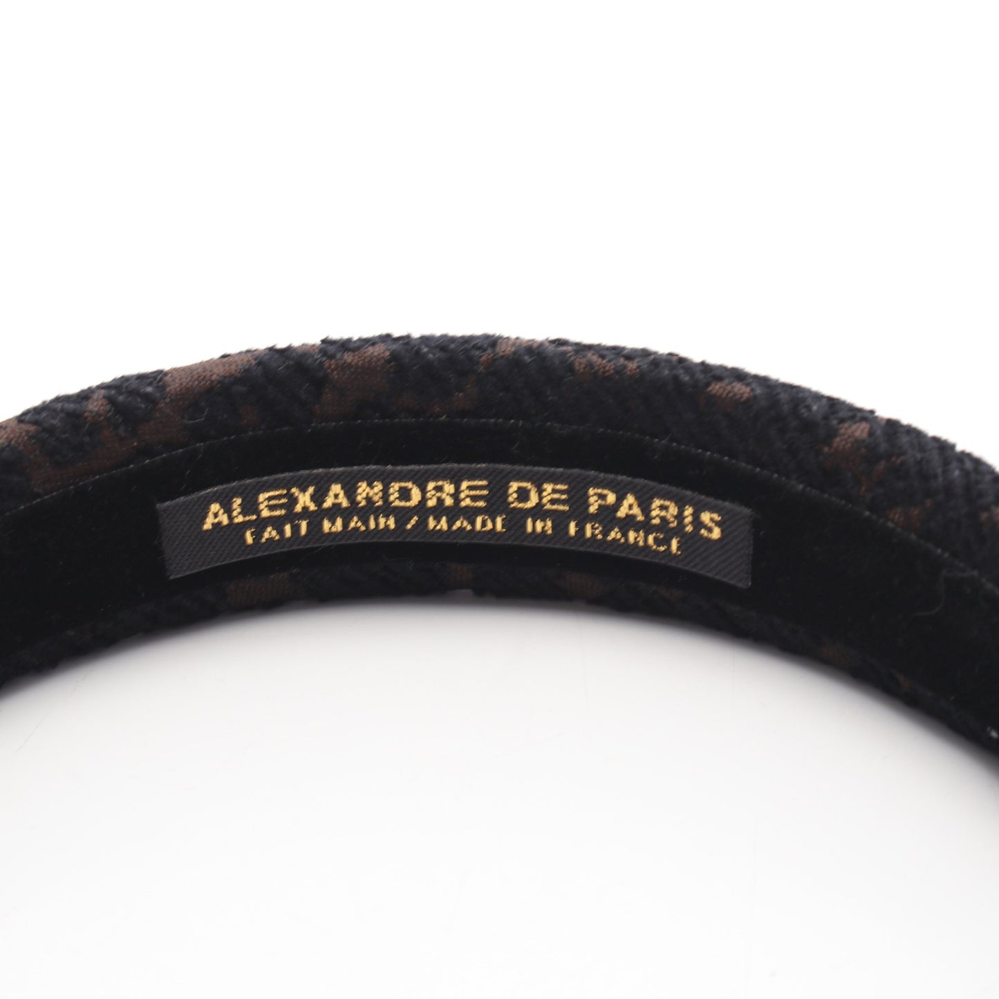 カチューシャ ファブリック ブラック ダークブラウン アレクサンドルドゥパリ アクセサリー Alexandre de Paris