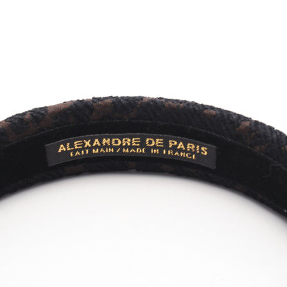 カチューシャ ファブリック ブラック ダークブラウン アレクサンドルドゥパリ アクセサリー Alexandre de Paris