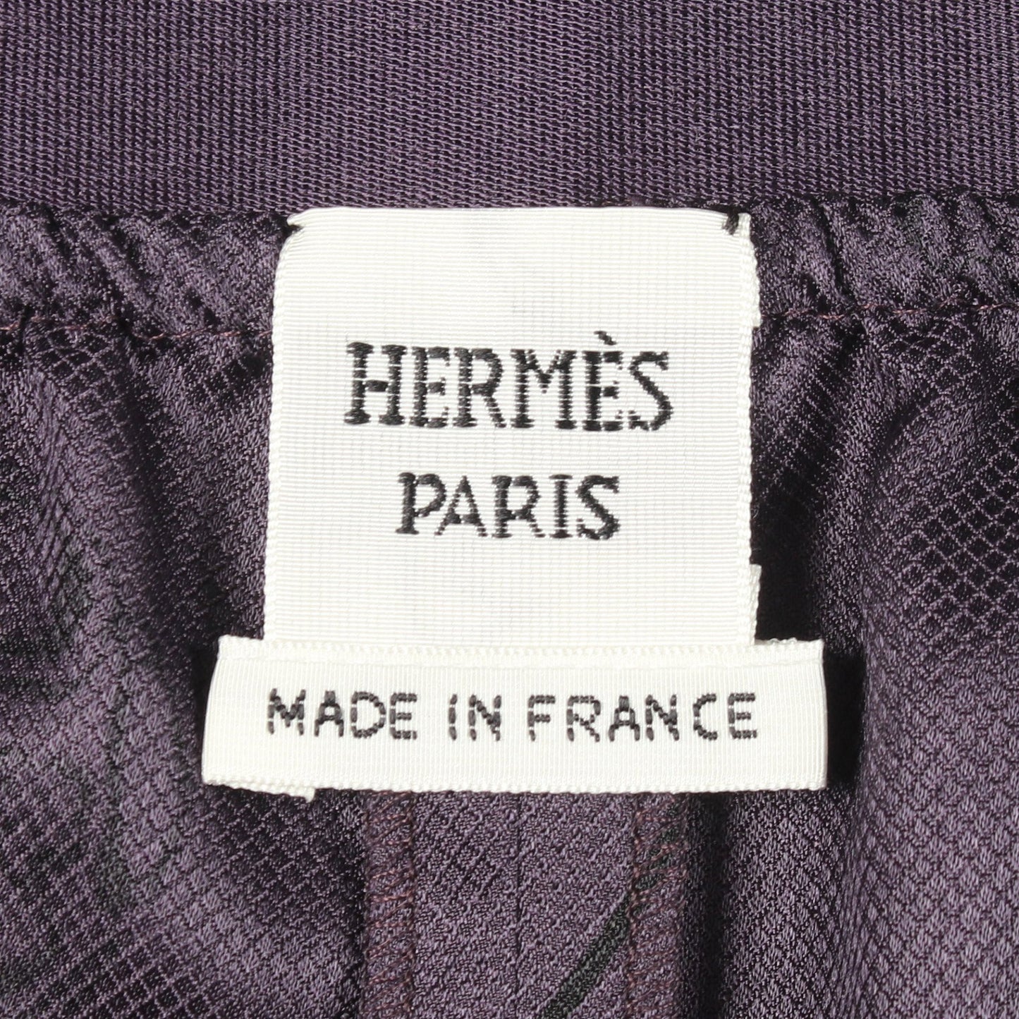 EN DESORDRE FINESSE ツイルレーヌ パンツ パープル パンツ シルク パープル エルメス ボトムス HERMES