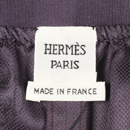 EN DESORDRE FINESSE ツイルレーヌ パンツ パープル パンツ シルク パープル エルメス ボトムス HERMES