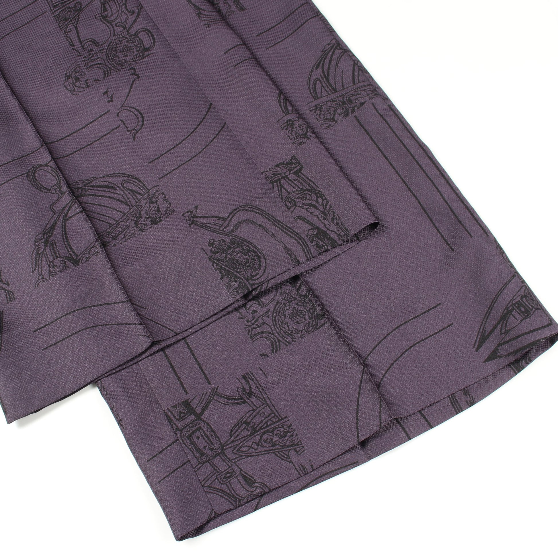 EN DESORDRE FINESSE ツイルレーヌ パンツ パープル パンツ シルク パープル エルメス ボトムス HERMES