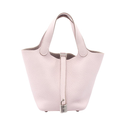 ピコタンロックPM モーヴペール ハンドバッグ トリヨンクレマンス ライトピンク シルバー金具 W刻印 エルメス バッグ HERMES