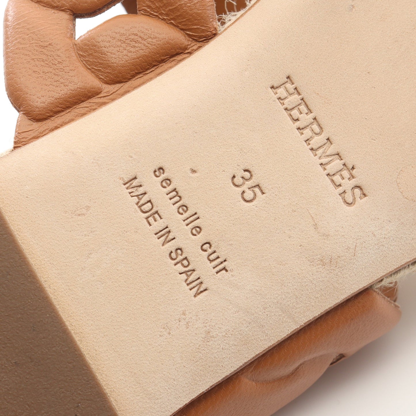 グウェン エスパドリーユ サンダル レザー ブラウン ホワイト ブラック エルメス シューズ HERMES