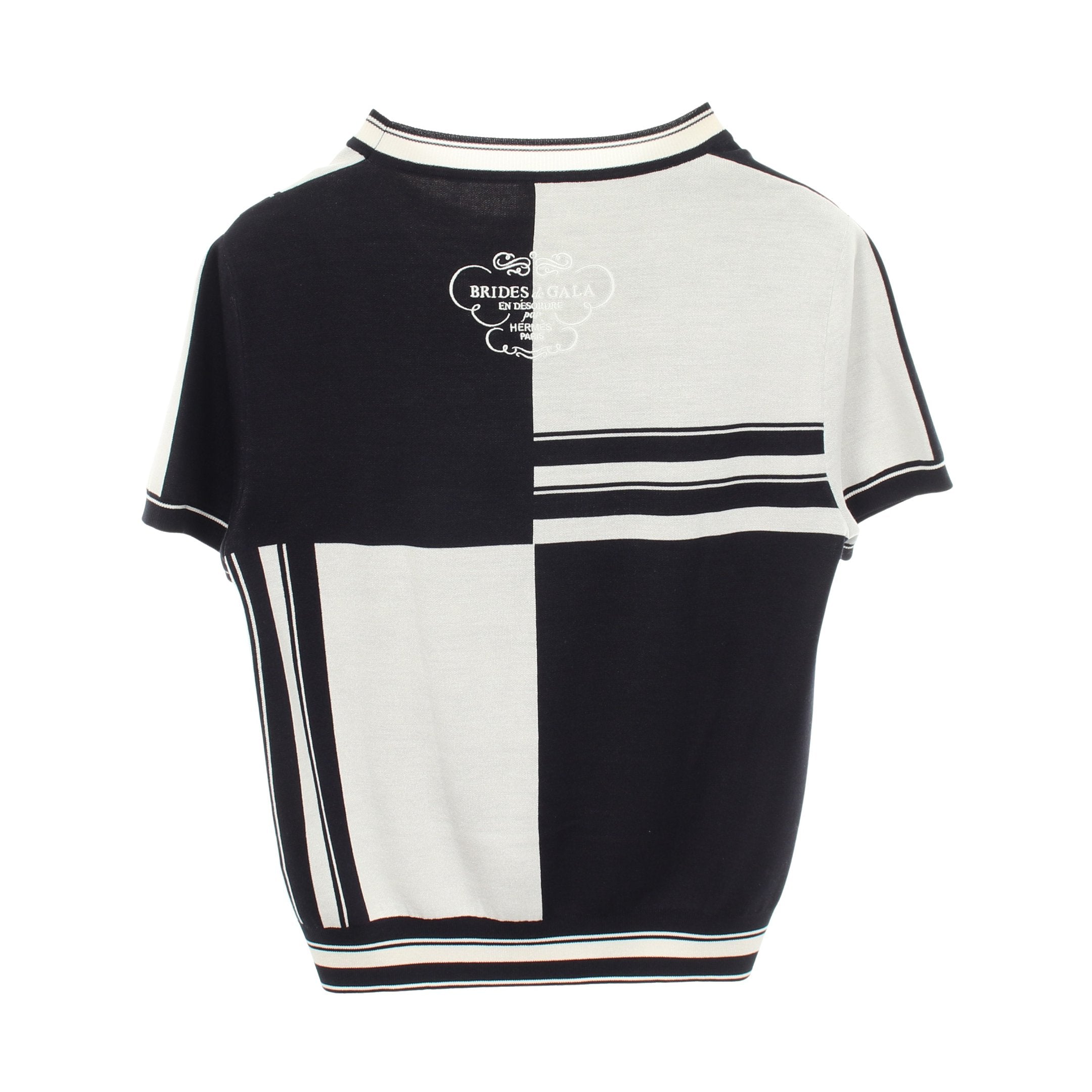EN DESORDRE FINESSE 半袖 ニット シルク ネイビー ホワイト エルメス
