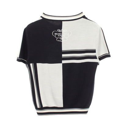EN DESORDRE FINESSE 半袖 ニット シルク ネイビー ホワイト エルメス トップス HERMES
