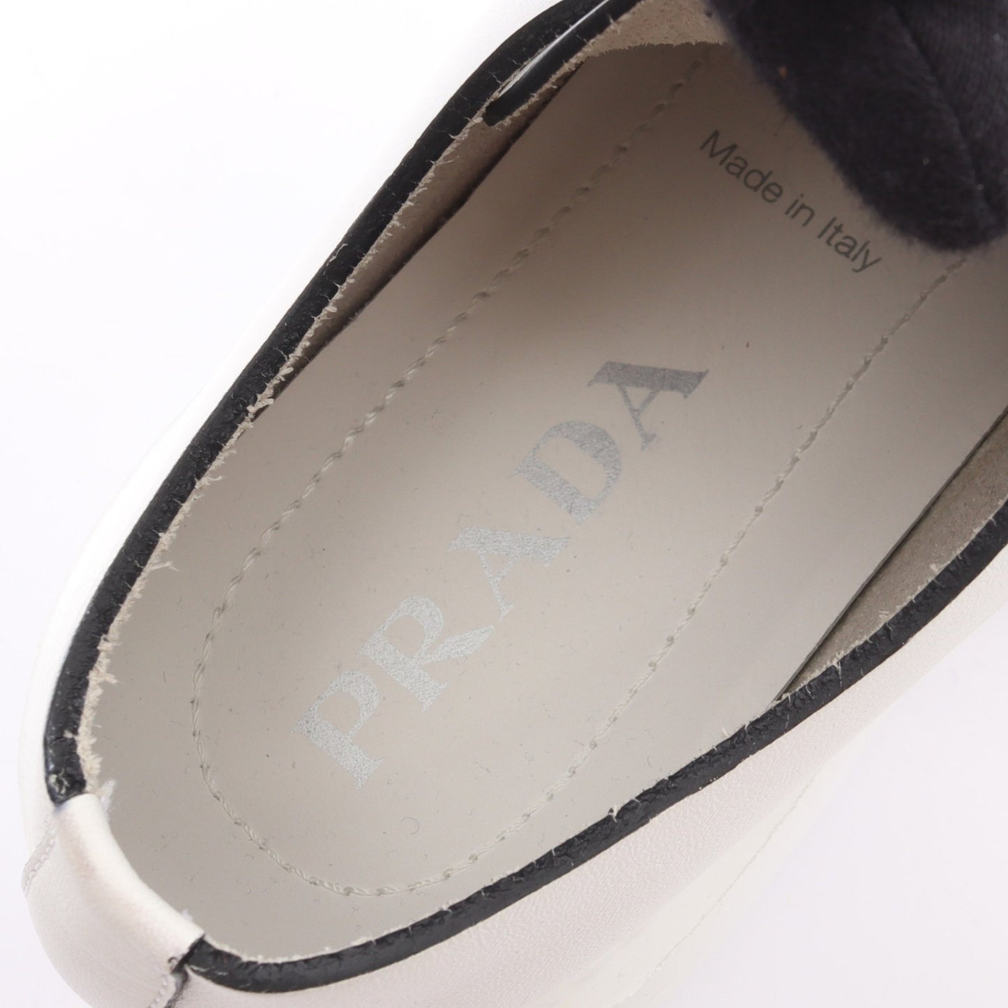 プラットフォーム スニーカー レザー ホワイト プラダ シューズ PRADA