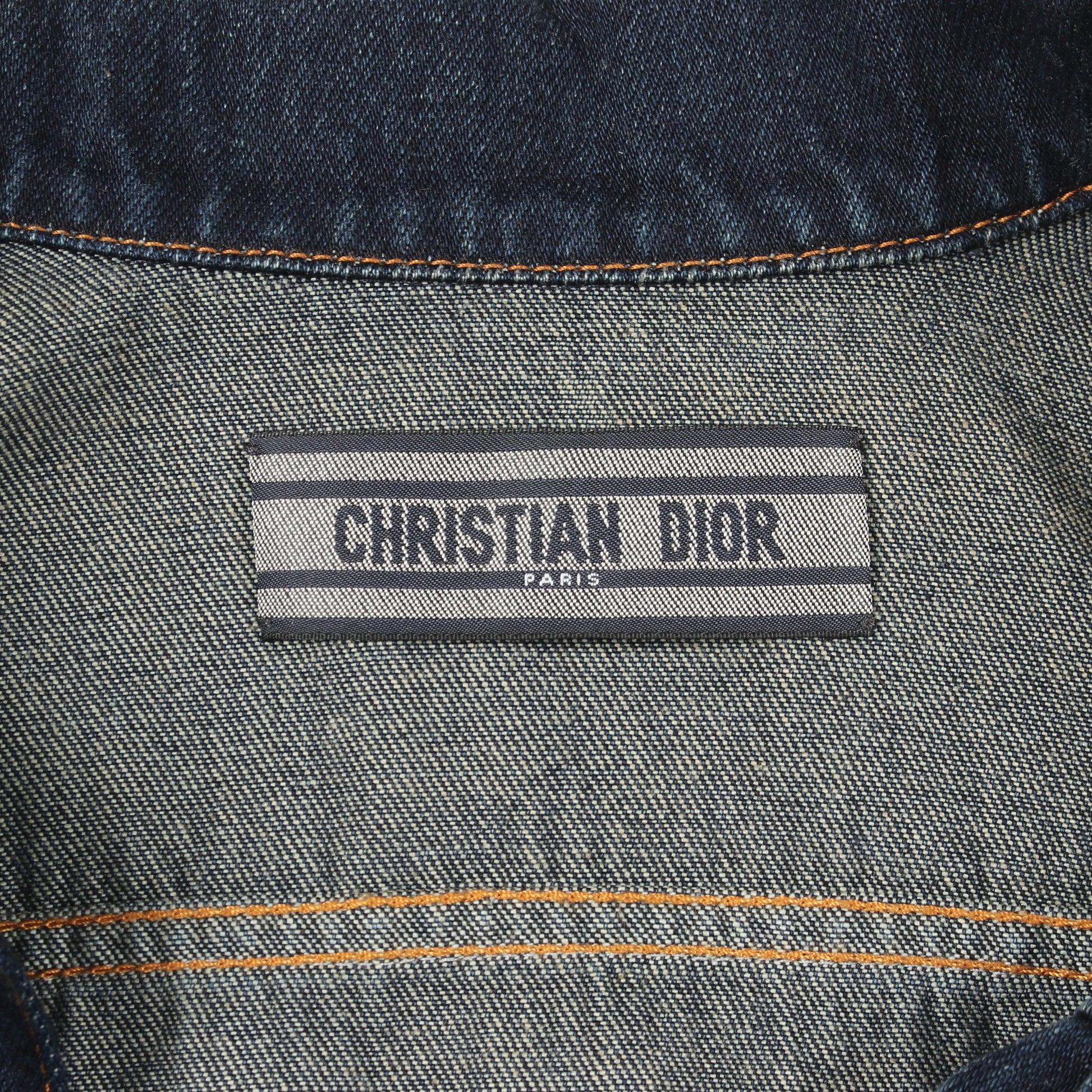 BEE刺繍 デニムジャケット コットン インディゴブルー クリスチャンディオール アウター Christian Dior