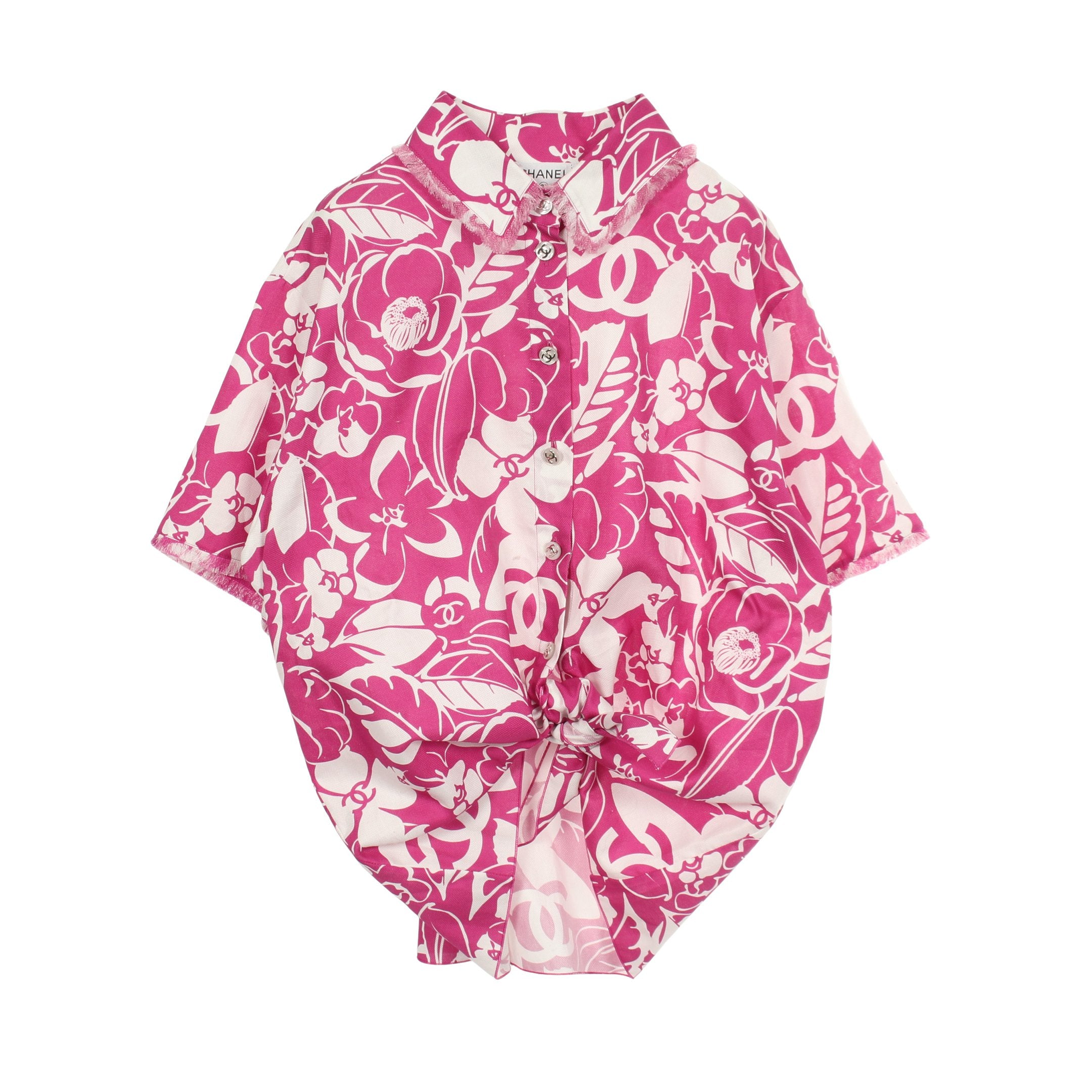 CHANEL シャネル ココマーク 花柄 プリント 長袖 カットソー Tシャツ CHANEL - CHANEL シャネル ココマーク 花柄 プリント 長袖 カットソー