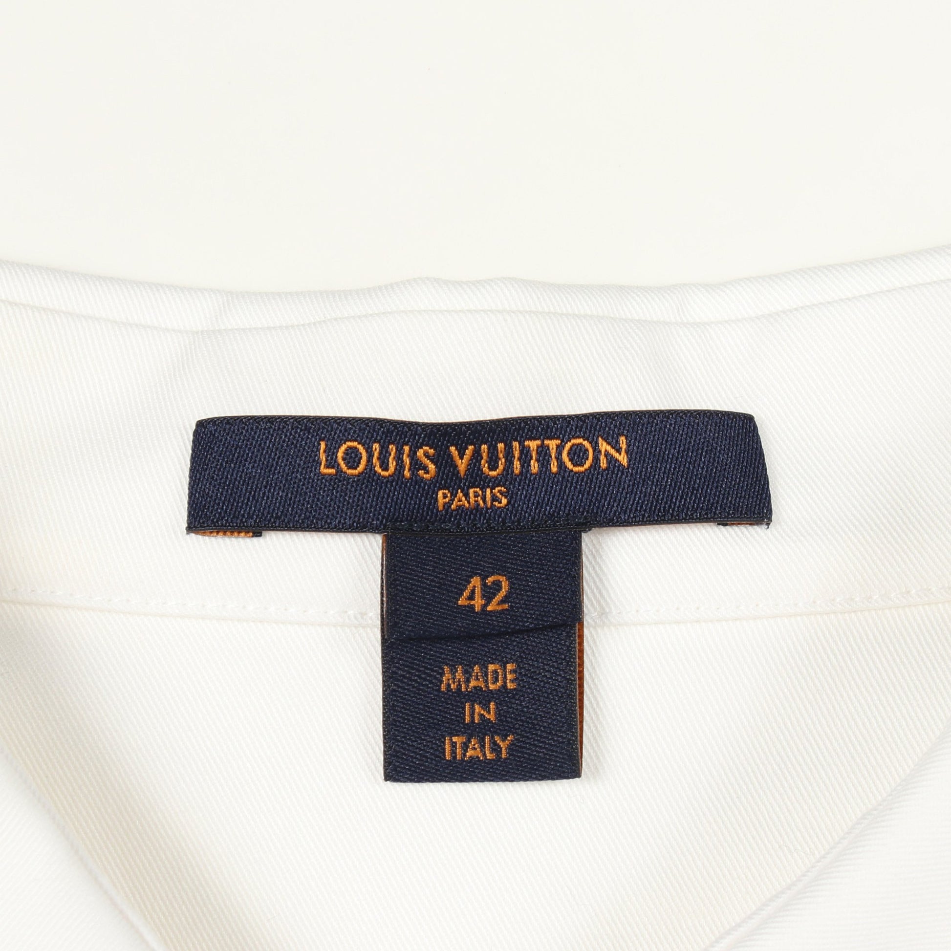 ロゴワッペン 長袖 シャツ コットン ホワイト ルイヴィトン トップス LOUIS VUITTON