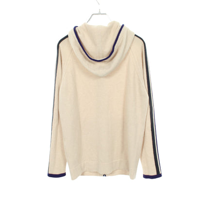 スポーツライン ニット ジップアップパーカー カシミヤ ベージュ ブルー ネイビー 09P シャネル トップス CHANEL