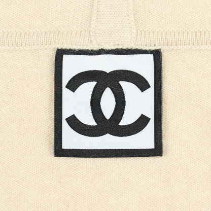 スポーツライン ニット ジップアップパーカー カシミヤ ベージュ ブルー ネイビー 09P シャネル トップス CHANEL