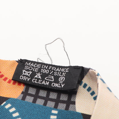 ツイリー BALLES DE TENNIS リボン スカーフ シルク ダークグレー マルチカラー エルメス 財布・小物 HERMES