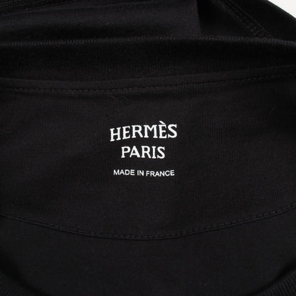 シルクデザイン 半袖 ワンピース コットン シルク ブラック グリーン エルメス ワンピース HERMES
