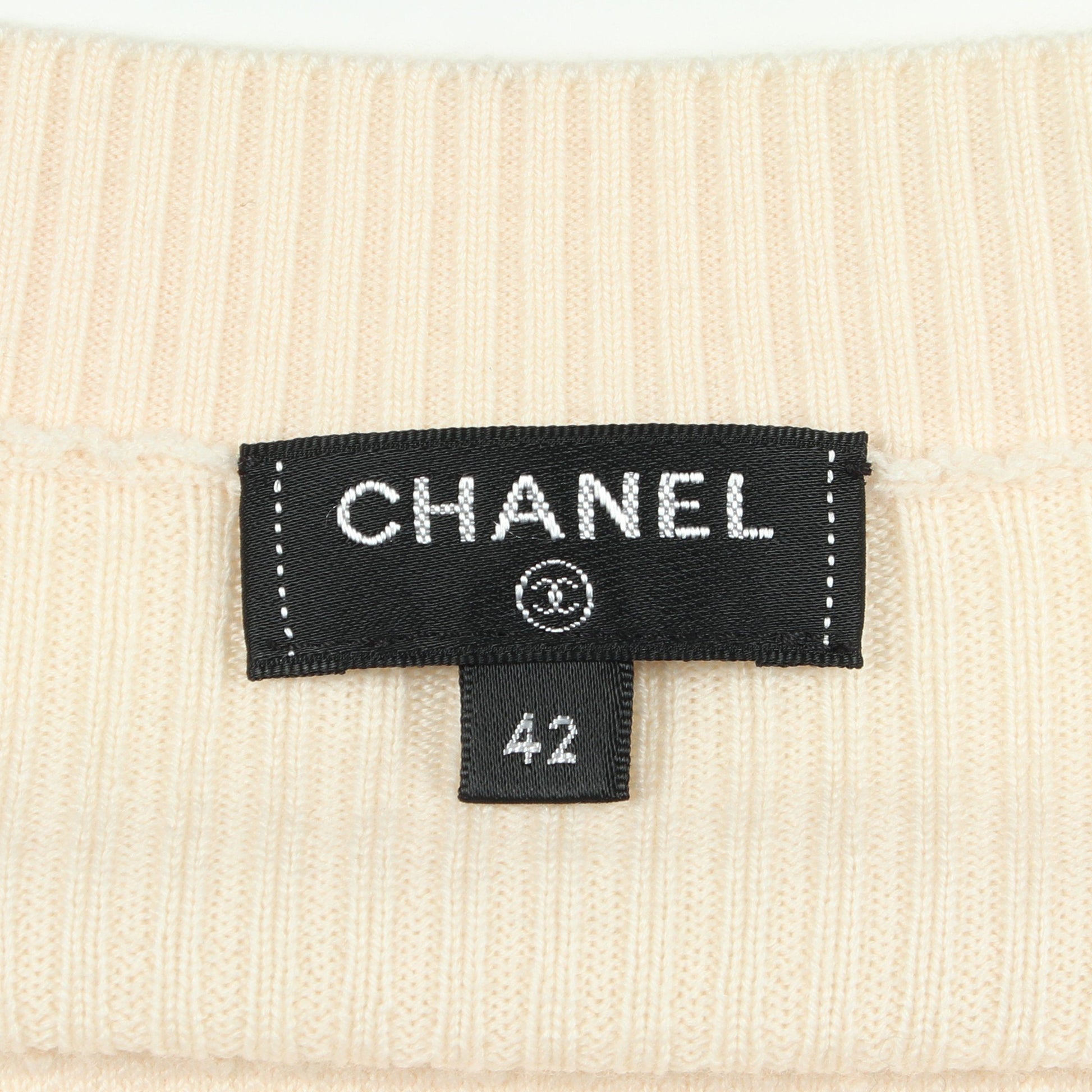 ココマークボタン カーディガン ウール アイボリー シャネル トップス CHANEL